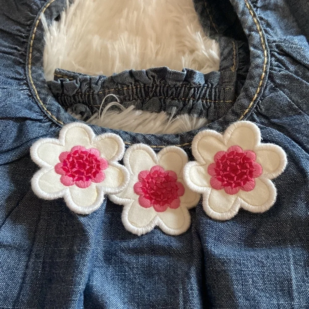 Girls adorable blue jean top!